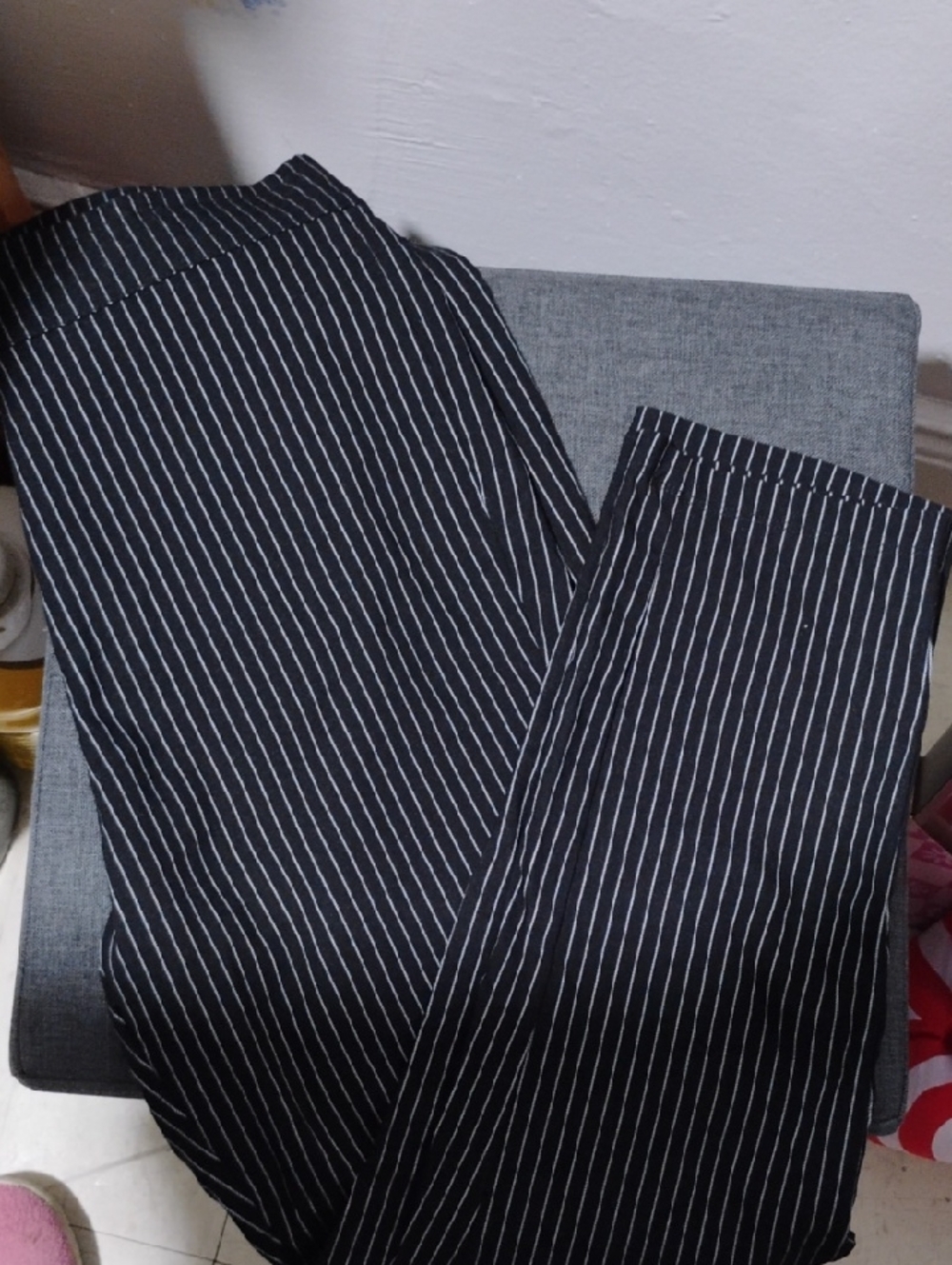 Who What Wear Black Pinstripe Leggings